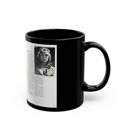 Julie Ege #213 (Vintage Female Icon) Black Coffee Mug-Go Mug Yourself