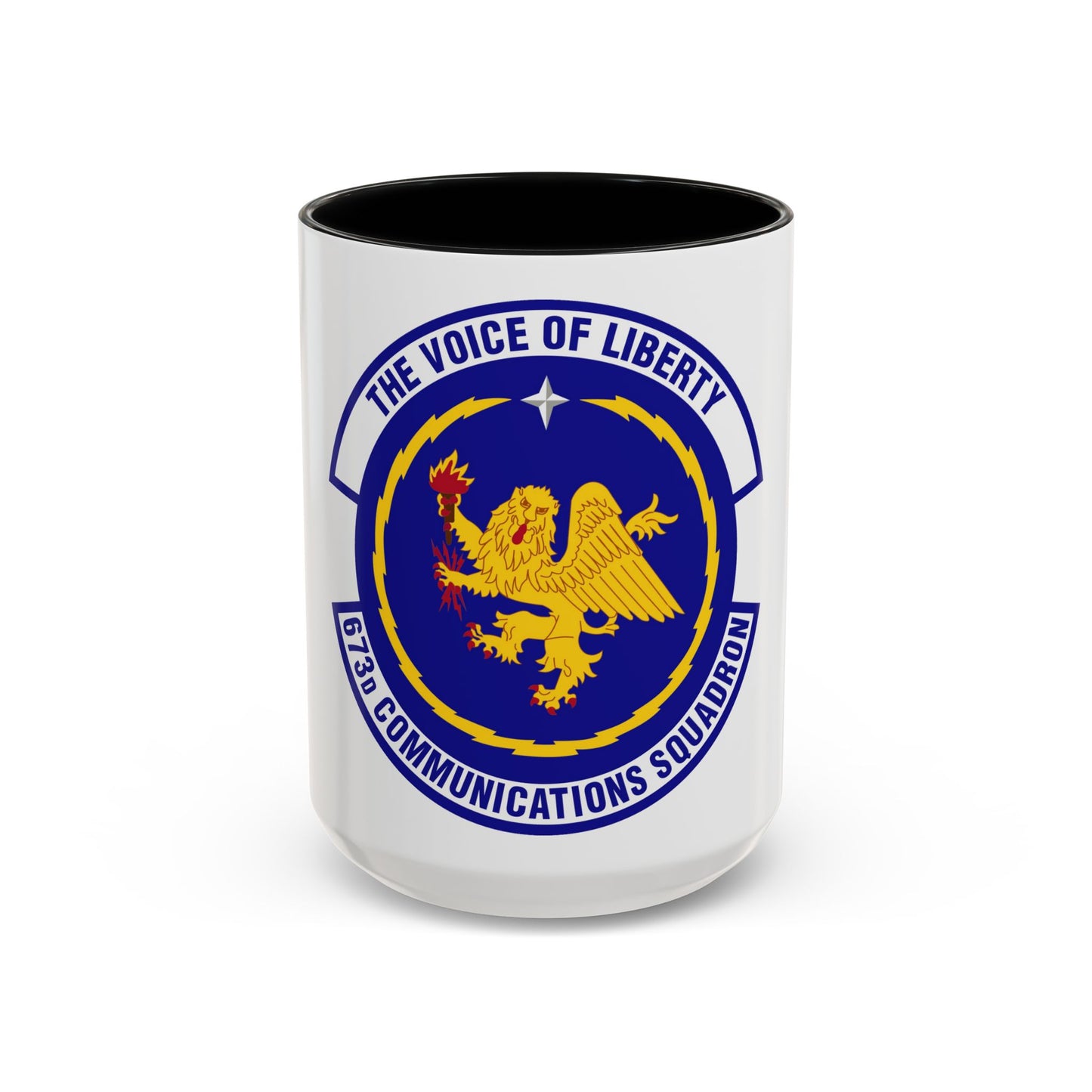 673d Communications Squadron (U.S. Air Force) Accent Coffee Mug