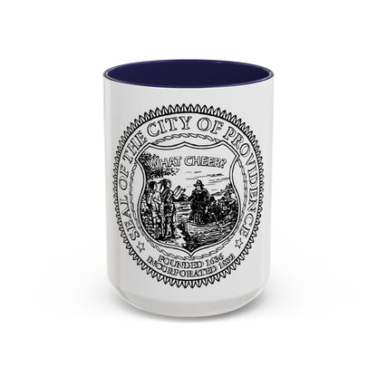 Seal of Providence Rhode Island - Accent Coffee Mug