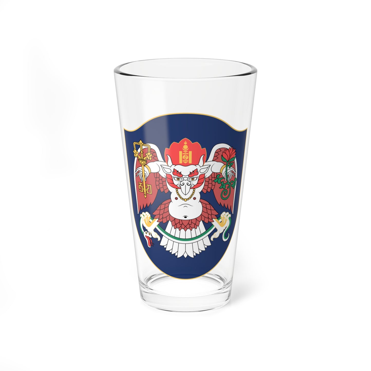 Coat of arms of Ulaanbaatar Mongolia (Mongolia) (Coat of Arms) Pint Glass 16oz