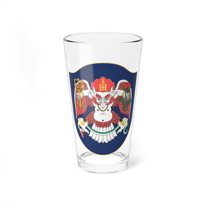 Coat of arms of Ulaanbaatar Mongolia (Mongolia) (Coat of Arms) Pint Glass 16oz