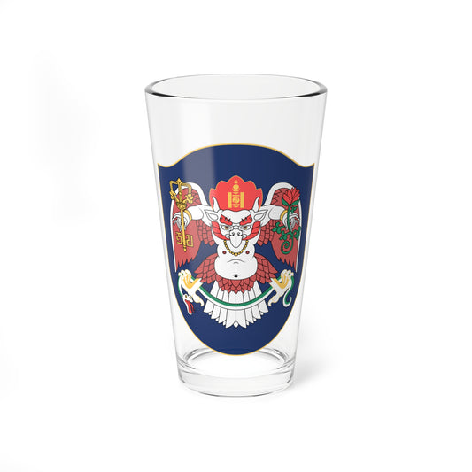 Coat of arms of Ulaanbaatar Mongolia (Mongolia) (Coat of Arms) Pint Glass 16oz