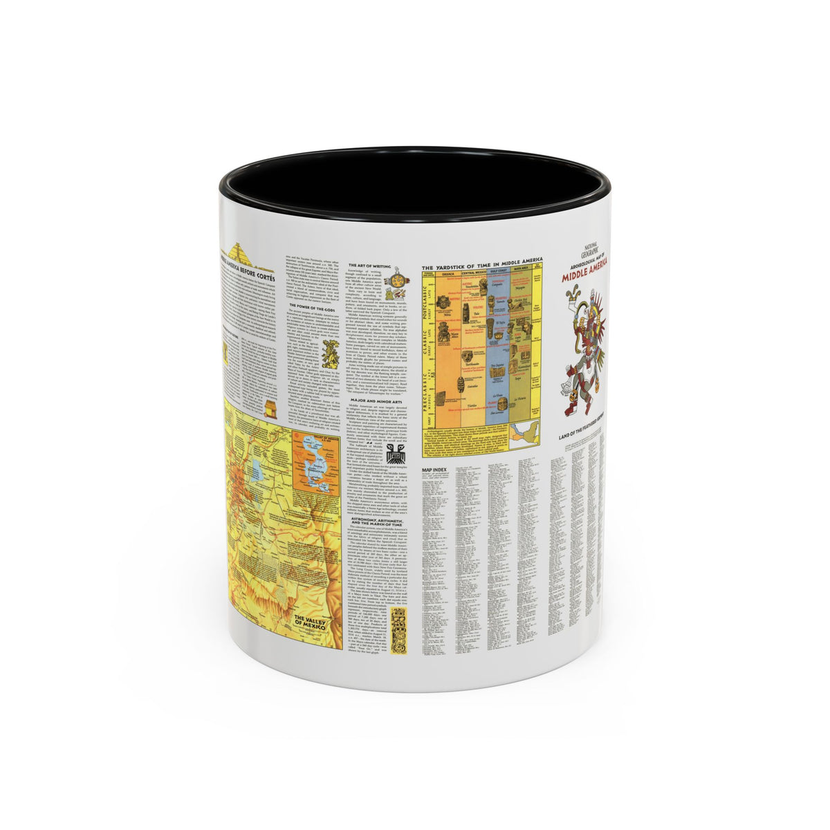 Central America - Archeological Map 2 (1968) (Map) Accent Coffee Mug