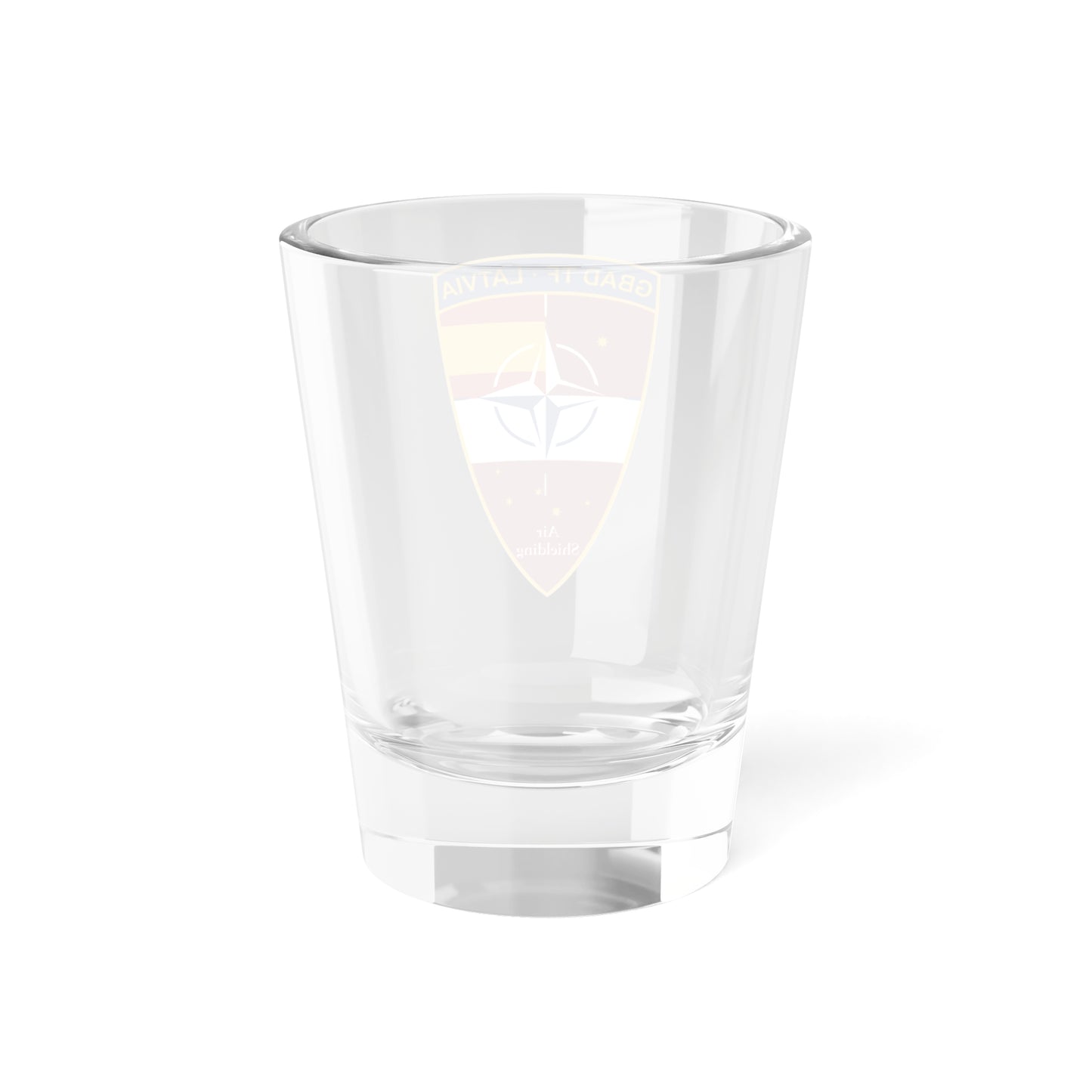 GBAD TF LATVIA distintivo (Spain) (Coat of Arms) Shot Glass 1.5oz