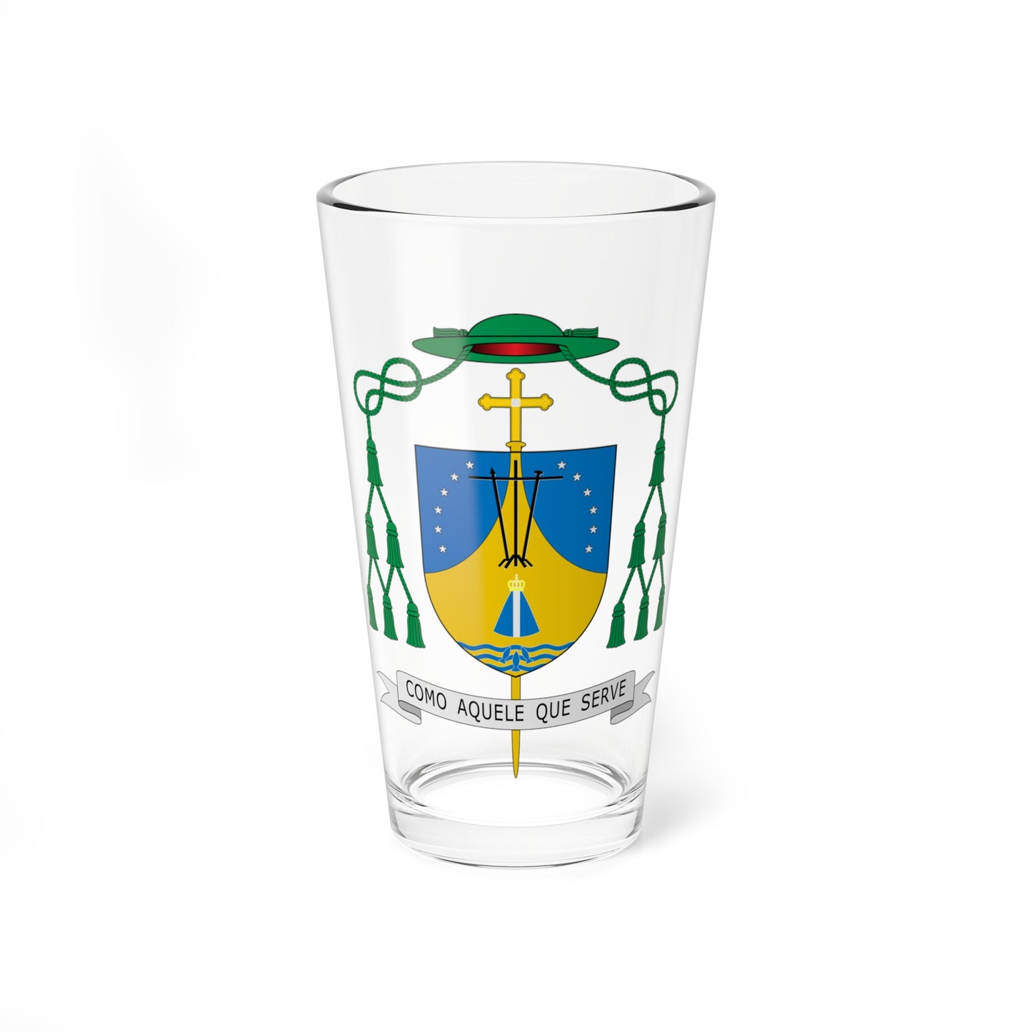 Escudo de Geraldo de Paula Souza (Spain) (Coat of Arms) Pint Glass 16oz