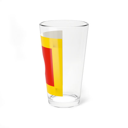 Flag of Rishiri Hokkaido fringed (Japan) Pint Glass 16oz