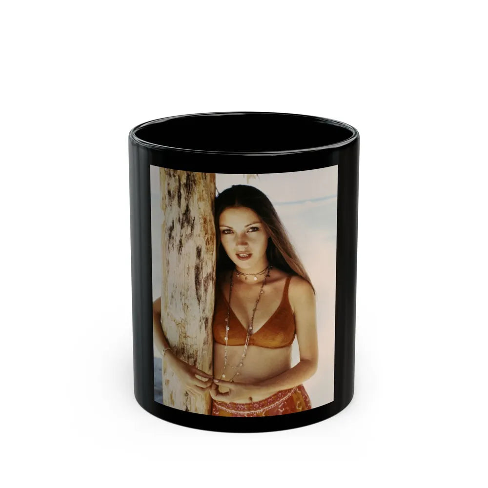 Jane Seymour #76 (Vintage Female Icon) Black Coffee Mug-11oz-Go Mug Yourself