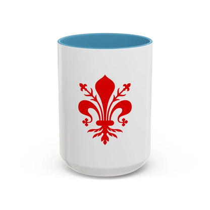 Flag of Florence Italy - Accent Coffee Mug-15oz-Light Blue-Go Mug Yourself