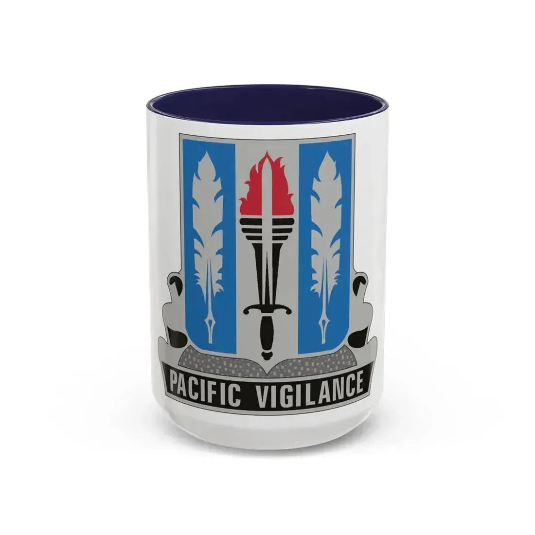 205 Military Intelligence Battalion (U.S. Army) Accent Coffee Mug 15oz Navy - Go Mug Yourself