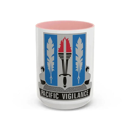 205 Military Intelligence Battalion (U.S. Army) Accent Coffee Mug 15oz Pink - Go Mug Yourself