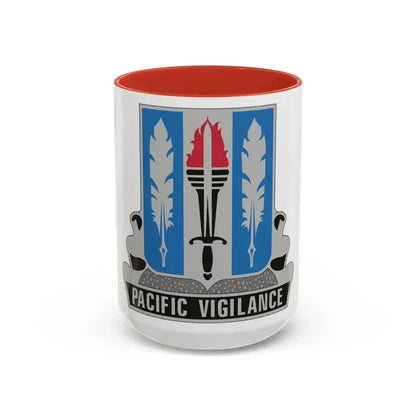 205 Military Intelligence Battalion (U.S. Army) Accent Coffee Mug 15oz Red - Go Mug Yourself