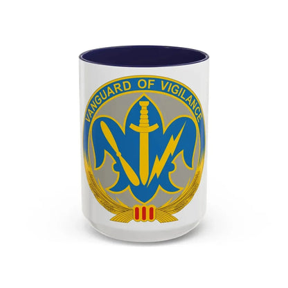 205 Military Intelligence Brigade 2 (U.S. Army) Accent Coffee Mug 15oz Navy - Go Mug Yourself