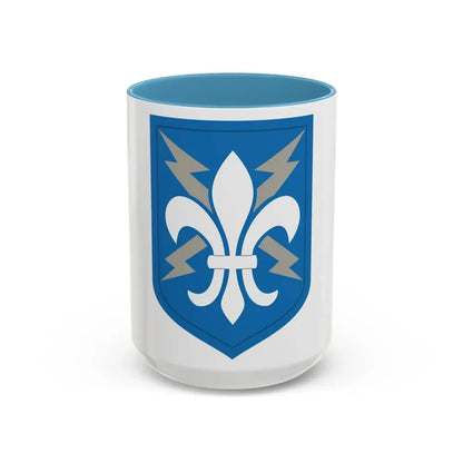 205 Military Intelligence Brigade (U.S. Army) Accent Coffee Mug 15oz Light Blue - Go Mug Yourself