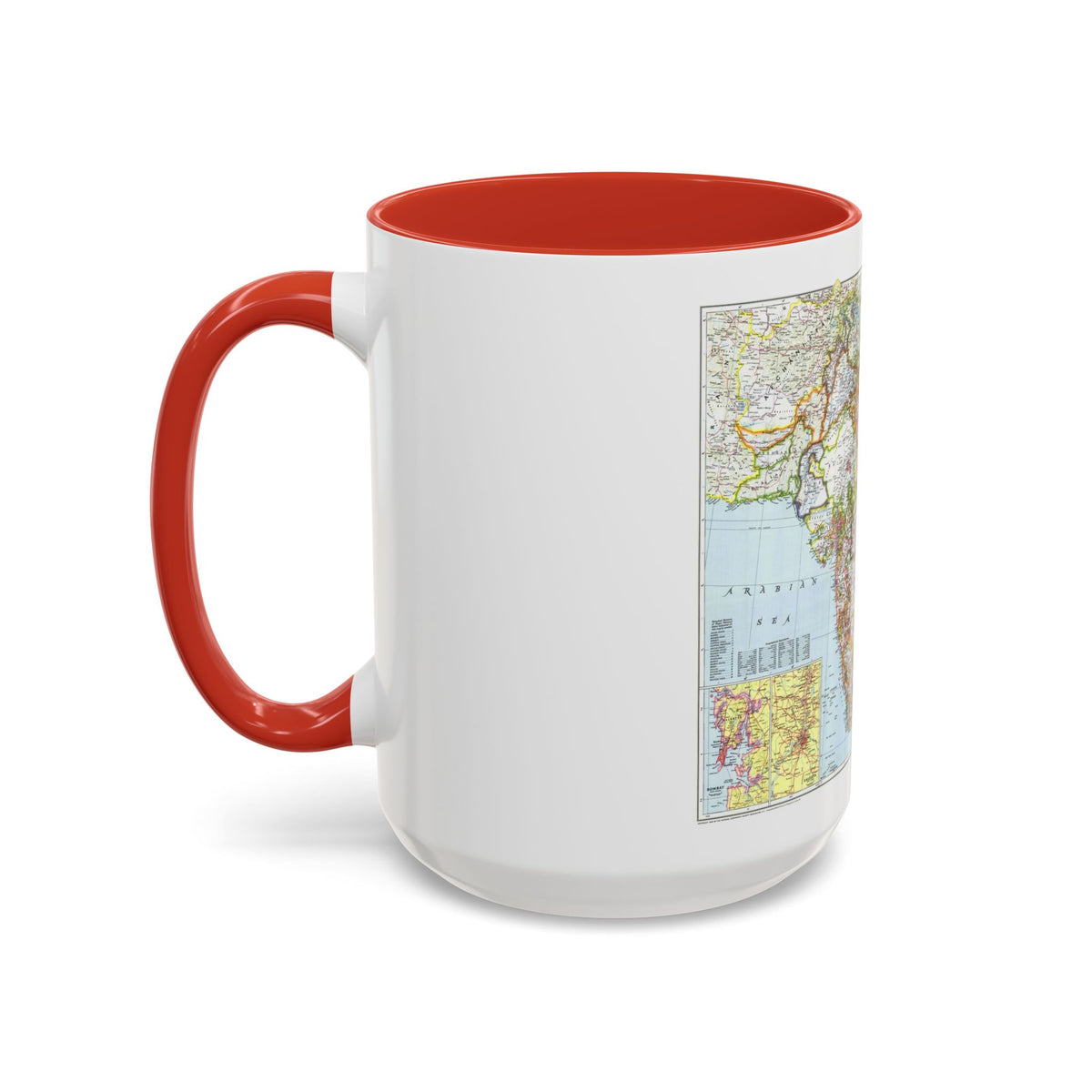 India and Burma (1946) (Map) Accent Coffee Mug