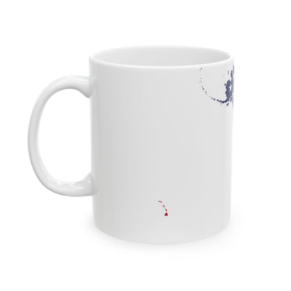 Flag-map of the United States 50 states (United States) White Coffee Mug