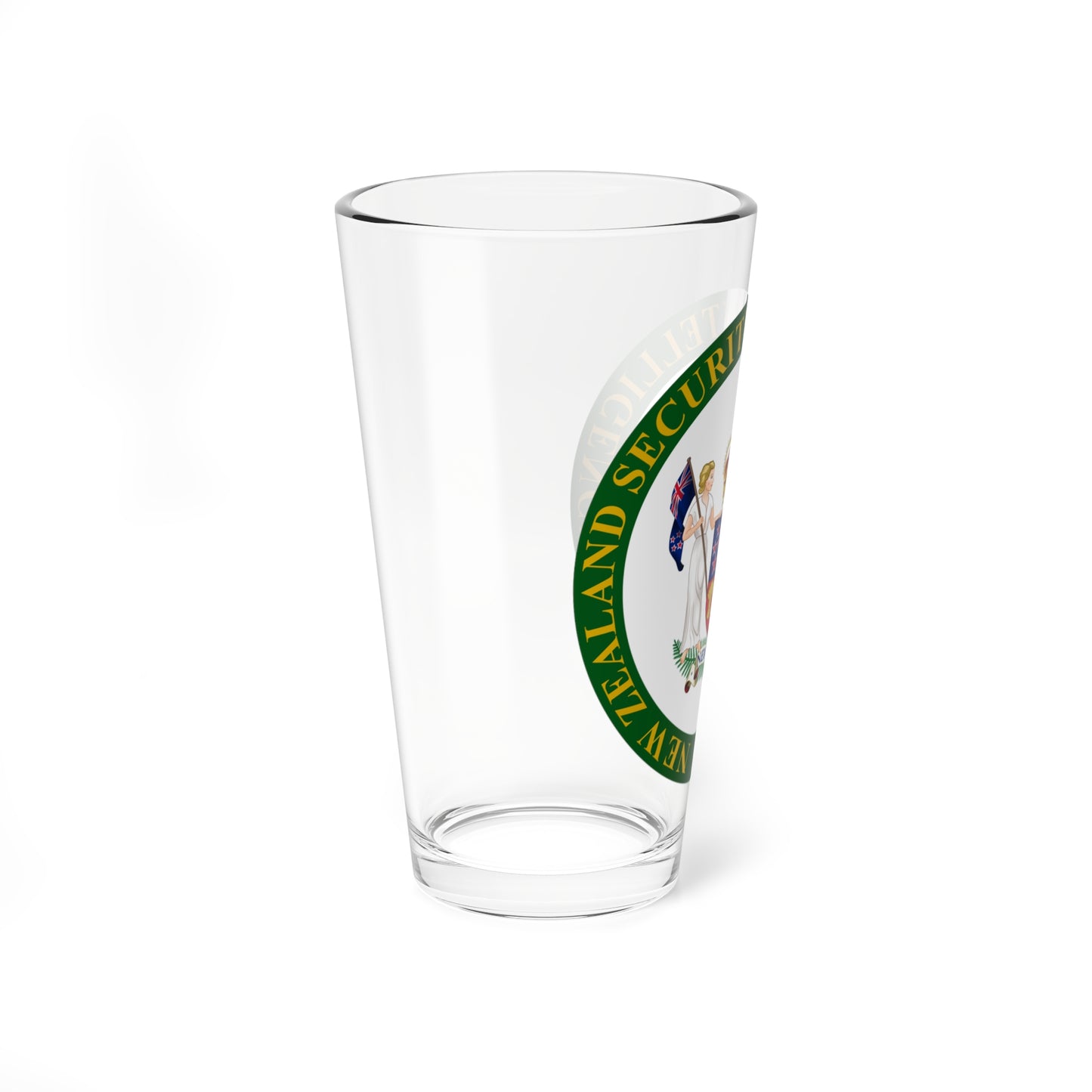 Seal of the New Zealand Security Intelligence Service (New Zealand) (Coat of Arms) Pint Glass 16oz