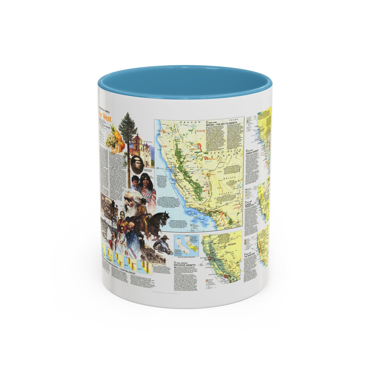 USA - Far West 2 (1984) (Map) Accent Coffee Mug