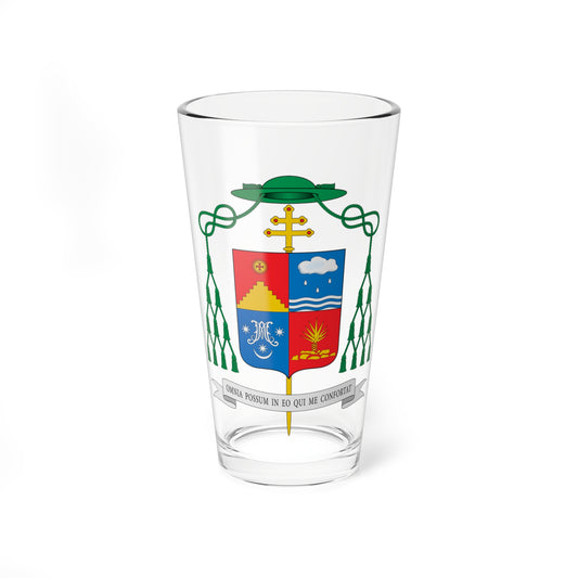 Escudo de Fermín Emilio Sosa Rodríguez (Spain) (Coat of Arms) Pint Glass 16oz