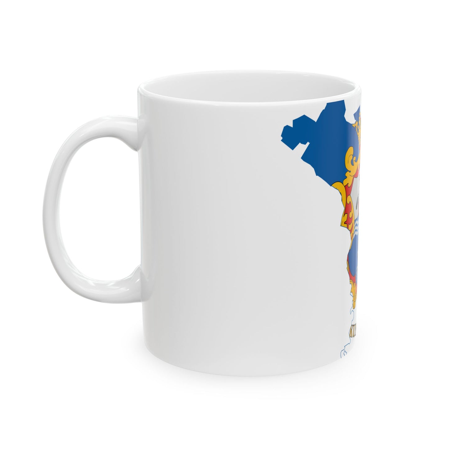 Flag-map of Jasz-Nagykun-Szolnok County (Hungary) White Coffee Mug