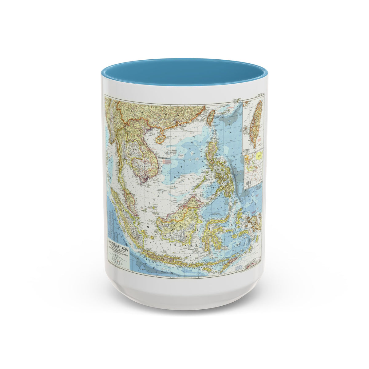 Asia - Southeast (1955) (Map) Accent Coffee Mug