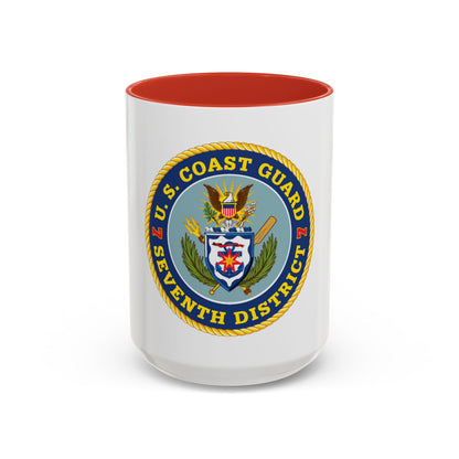 USCG Seventh District (U.S. Coast Guard) Accent Coffee Mug
