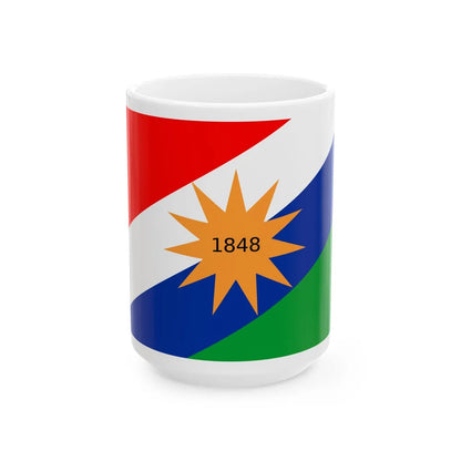 Flag of the Puntarenas Province Costa Rica - White Coffee Mug-15oz-Go Mug Yourself