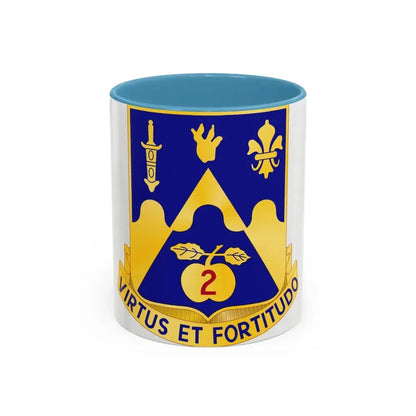 205th Armor Regiment (U.S. Army) Accent Coffee Mug 11oz Light Blue - Go Mug Yourself