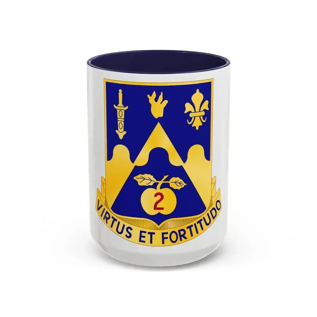 205th Armor Regiment (U.S. Army) Accent Coffee Mug 15oz Navy - Go Mug Yourself