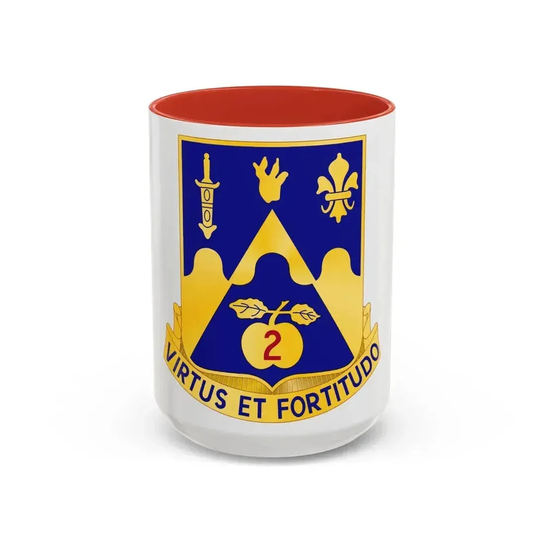 205th Armor Regiment (U.S. Army) Accent Coffee Mug 15oz Red - Go Mug Yourself