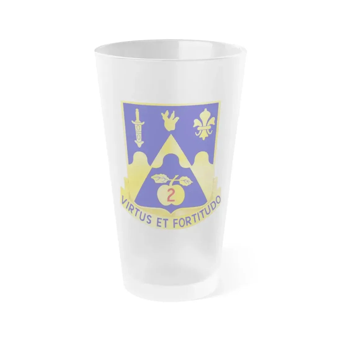 205th Armor Regiment (U.S. Army) Frosted Pint Glass 16oz Default Title - Go Mug Yourself