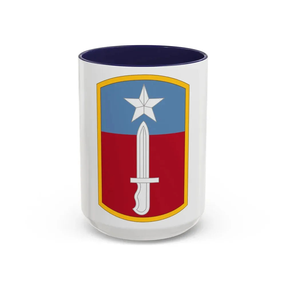 205TH INFANTRY BRIGADE (U.S. Army) Accent Coffee Mug 15oz Navy - Go Mug Yourself
