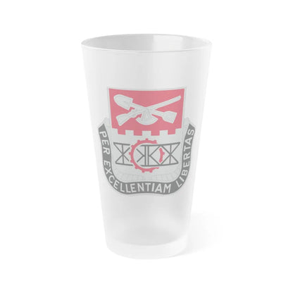 206 Engineer Battalion (U.S. Army) Frosted Pint Glass 16oz-Go Mug Yourself