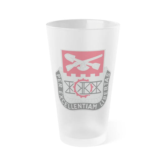 206 Engineer Battalion (U.S. Army) Frosted Pint Glass 16oz-Go Mug Yourself