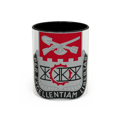 206 Engineer Battalion (U.S. Army) Accent Coffee Mug 11oz Black - Go Mug Yourself