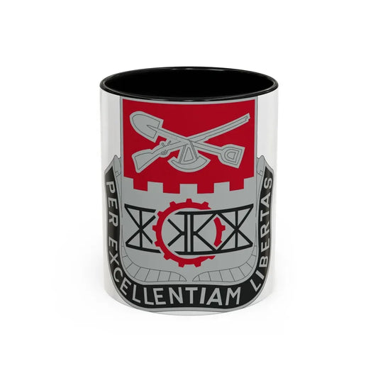 206 Engineer Battalion (U.S. Army) Accent Coffee Mug 11oz Black - Go Mug Yourself