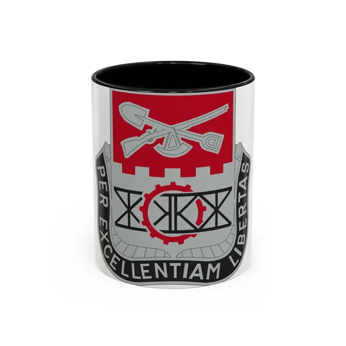 206 Engineer Battalion (U.S. Army) Accent Coffee Mug 11oz Black - Go Mug Yourself