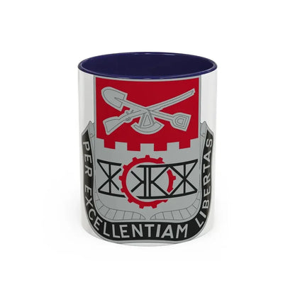 206 Engineer Battalion (U.S. Army) Accent Coffee Mug 11oz Navy - Go Mug Yourself