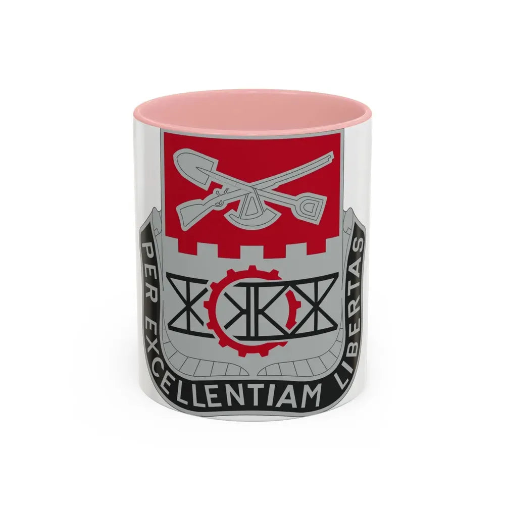 206 Engineer Battalion (U.S. Army) Accent Coffee Mug 11oz Pink - Go Mug Yourself
