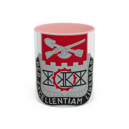 206 Engineer Battalion (U.S. Army) Accent Coffee Mug 11oz Pink - Go Mug Yourself