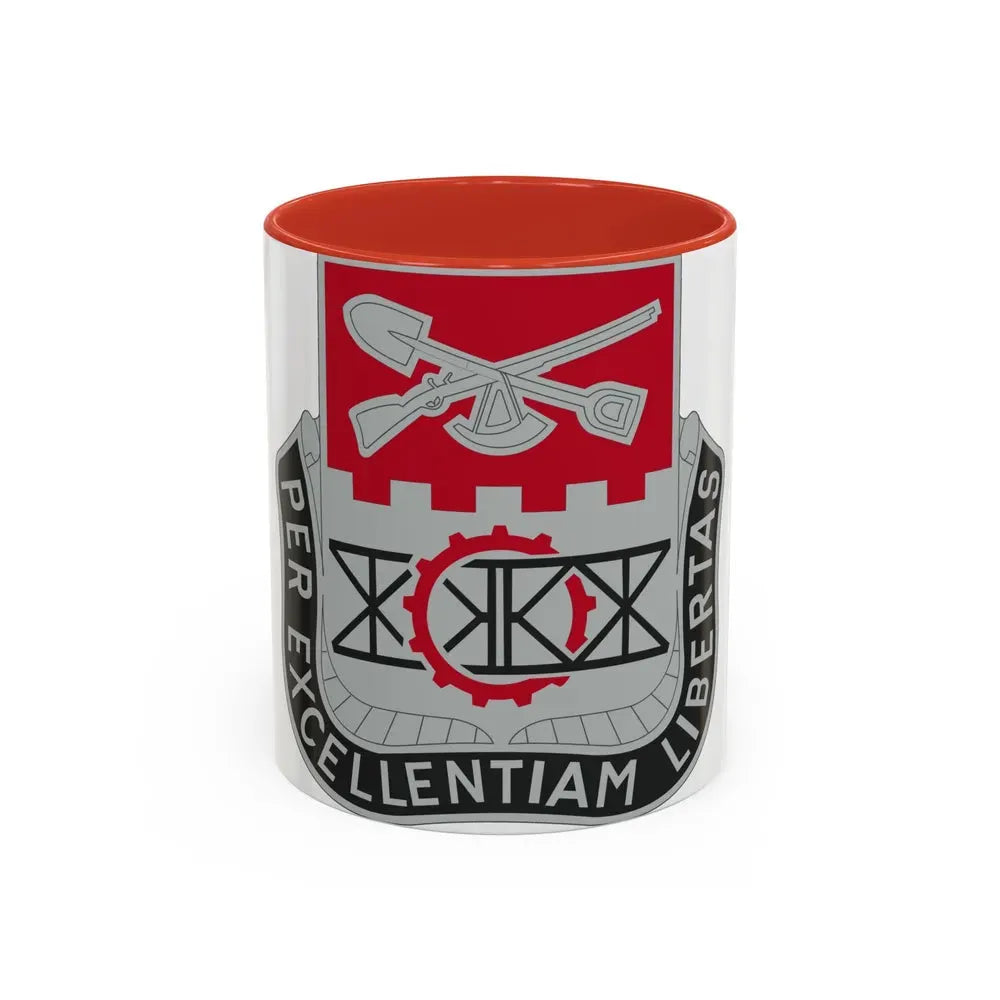 206 Engineer Battalion (U.S. Army) Accent Coffee Mug 11oz Red - Go Mug Yourself