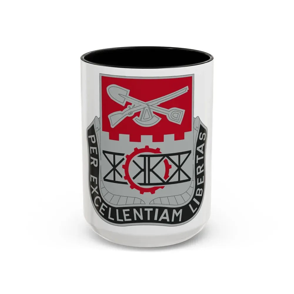 206 Engineer Battalion (U.S. Army) Accent Coffee Mug 15oz Black - Go Mug Yourself