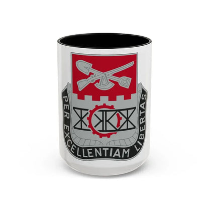 206 Engineer Battalion (U.S. Army) Accent Coffee Mug 15oz Black - Go Mug Yourself