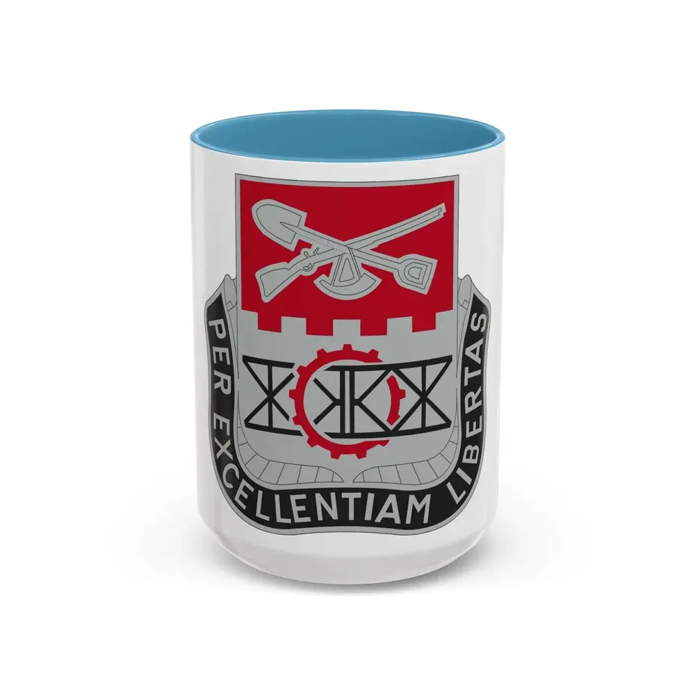 206 Engineer Battalion (U.S. Army) Accent Coffee Mug 15oz Light Blue - Go Mug Yourself