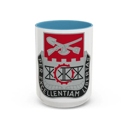 206 Engineer Battalion (U.S. Army) Accent Coffee Mug 15oz Light Blue - Go Mug Yourself