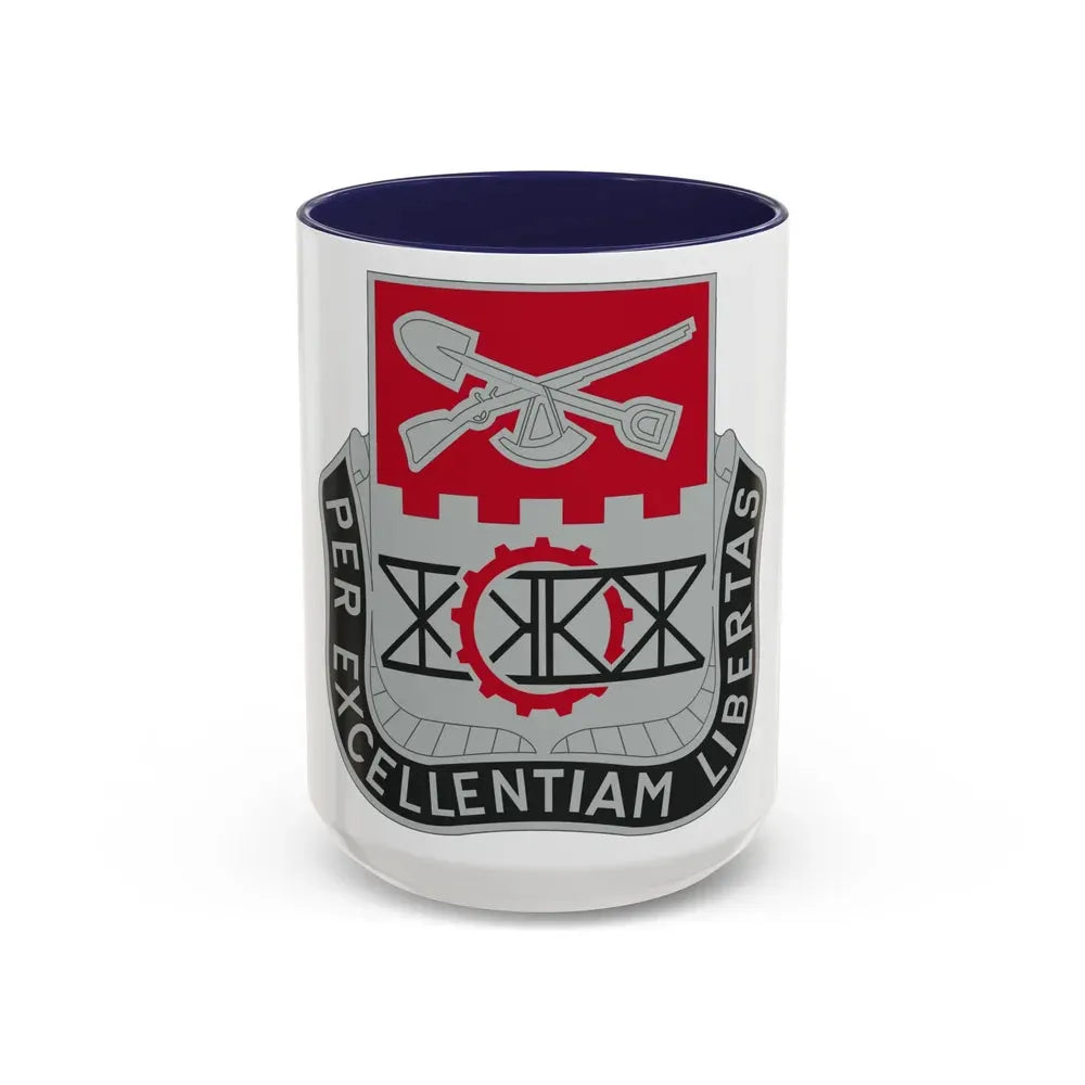 206 Engineer Battalion (U.S. Army) Accent Coffee Mug 15oz Navy - Go Mug Yourself