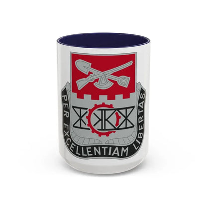 206 Engineer Battalion (U.S. Army) Accent Coffee Mug 15oz Navy - Go Mug Yourself