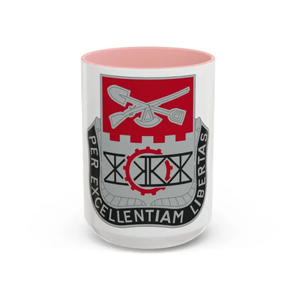 206 Engineer Battalion (U.S. Army) Accent Coffee Mug 15oz Pink - Go Mug Yourself