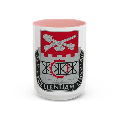 206 Engineer Battalion (U.S. Army) Accent Coffee Mug 15oz Pink - Go Mug Yourself