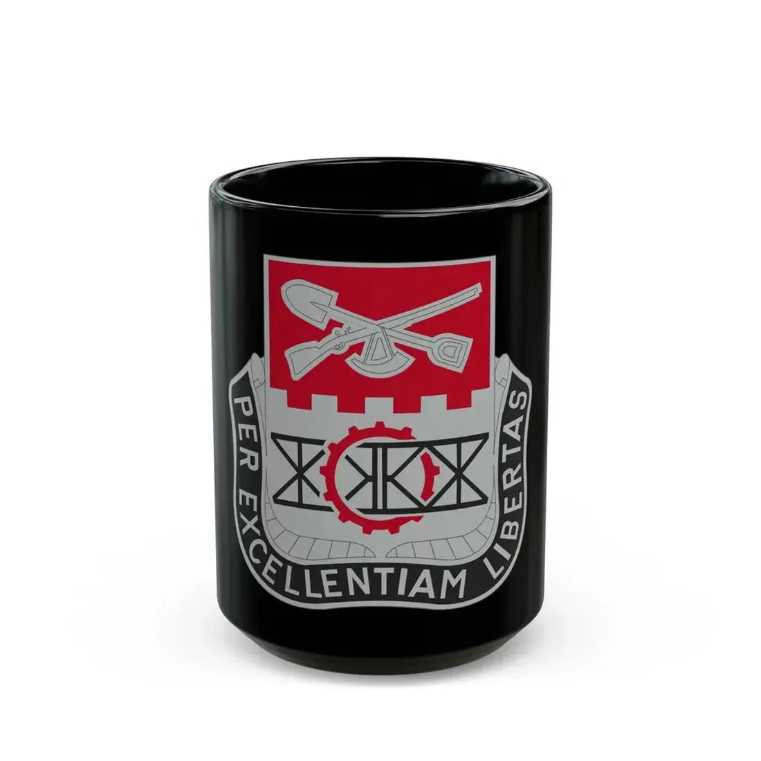 206 Engineer Battalion (U.S. Army) Black Coffee Mug 15oz - Go Mug Yourself