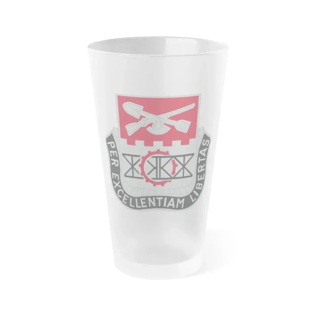 206 Engineer Battalion (U.S. Army) Frosted Pint Glass 16oz Default Title - Go Mug Yourself